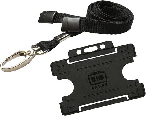 Black lanyard neck - black,